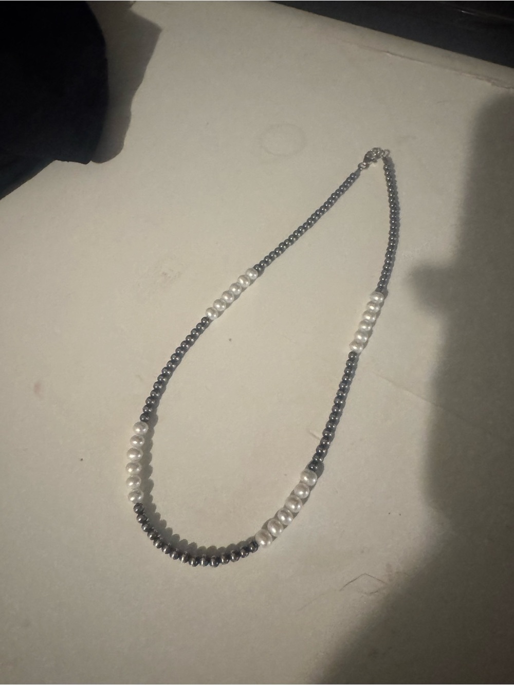 Navajo style pearl necklace